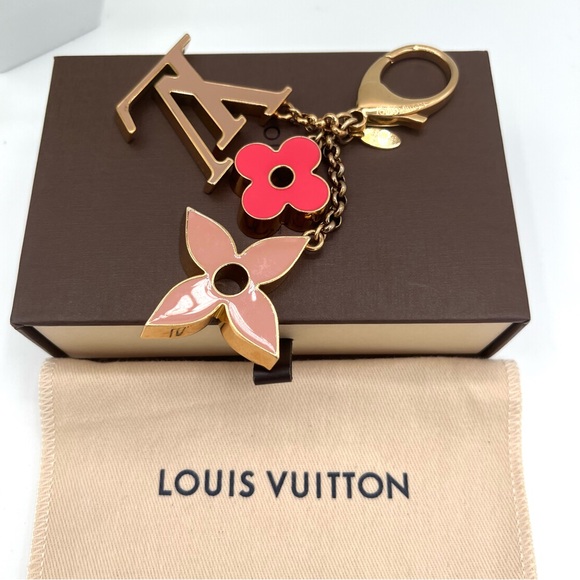 Louis Vuitton Gold and Pink Keychain/keycharm Authentic ❤️ - Picture 1 of 8